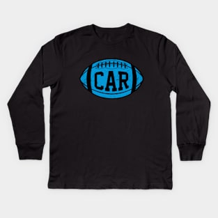 CAR Retro Football - Black Kids Long Sleeve T-Shirt